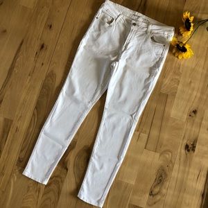 Old Navy Rockstar Skinny Mid Rise White Jeans